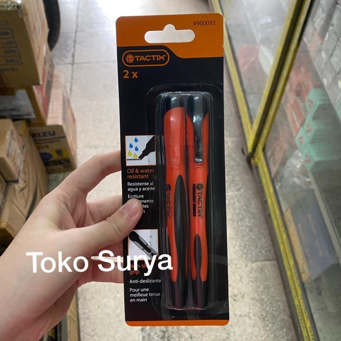 

Spidol Permanen Untuk Permukaan Kayu Dan Besi Tactix Marker Set Isi 2 Best