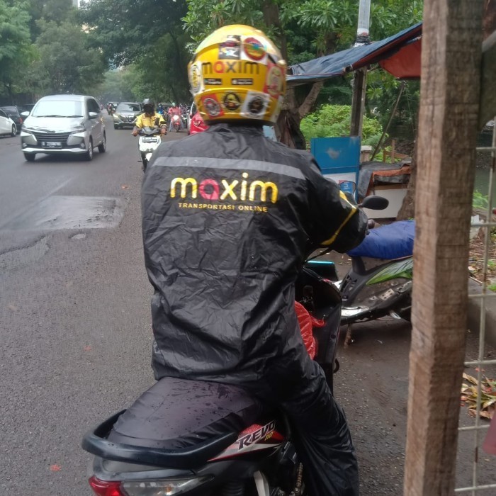Terbaru Jas Hujan Stelan Celana Maxim Hitam Jas Hujan Driver Ojol Maxim Murah Promo Terlaris