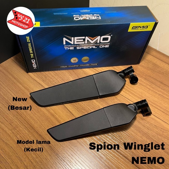 NEMO Spion Winglet BESAR Universal Kaca Cembung model Rizoma