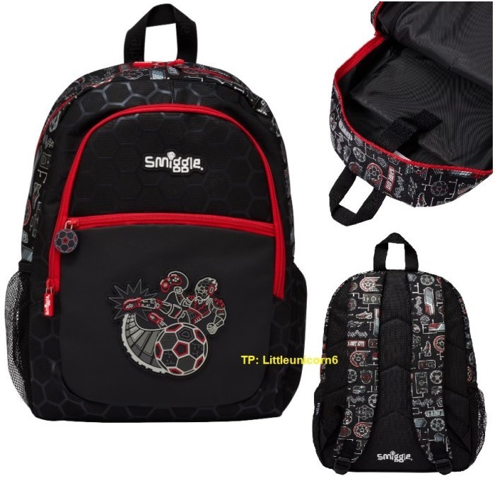 Risti Smiggle Game On Black Backpack Lunchbag Hardtop Bottle Original
