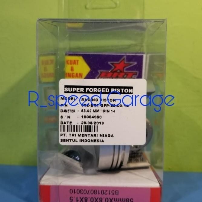 Super Forged Piston Brt 58.00 Pin 14 Nmax, Aerox, R15 Vva & Vixion Vva