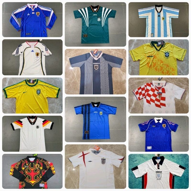 RETRO JERSEY BOLA NEGARA GRADE ORI IMPORT