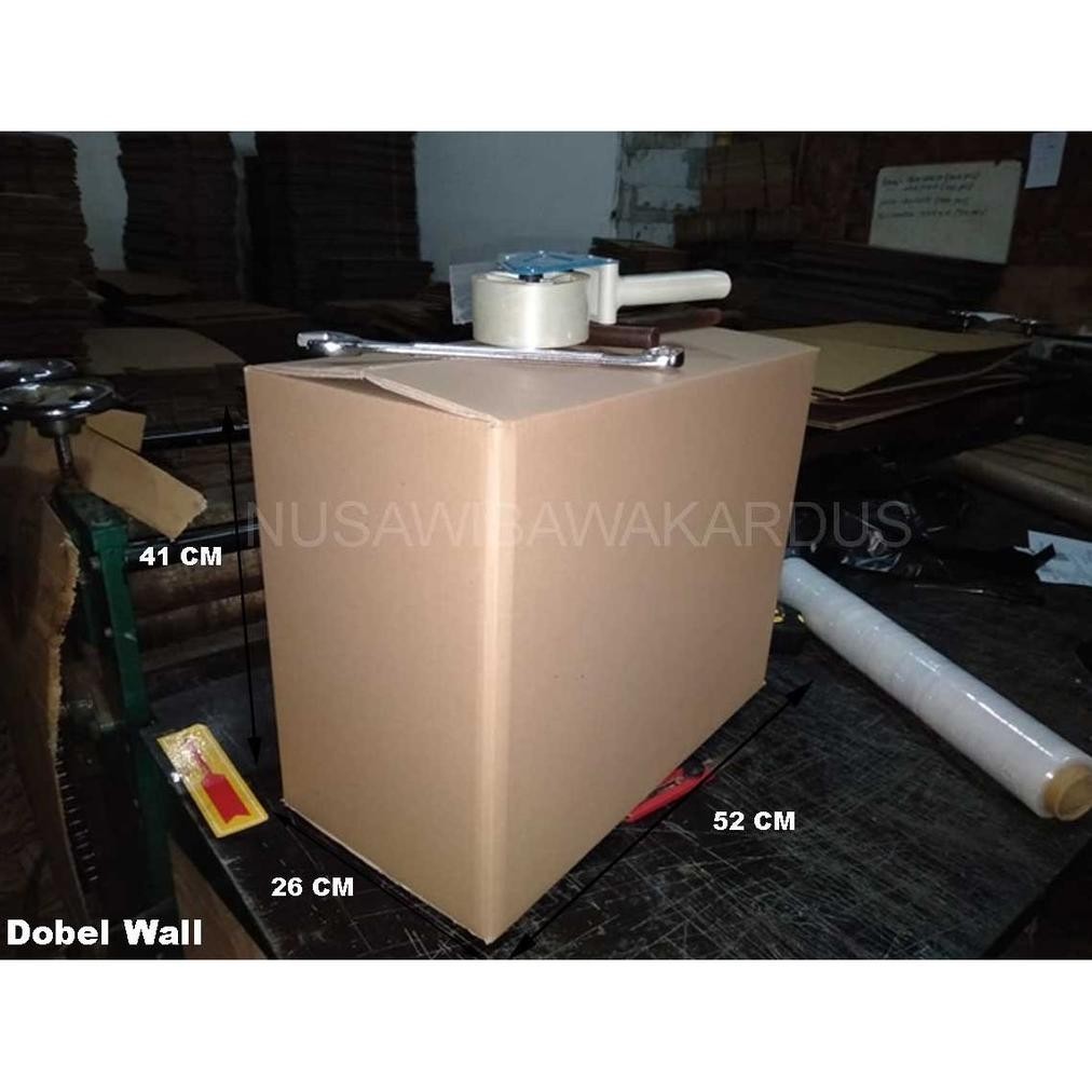 

Promo Besar kardus box packing polos double wall 52x26x41cm, murah, kotak karton