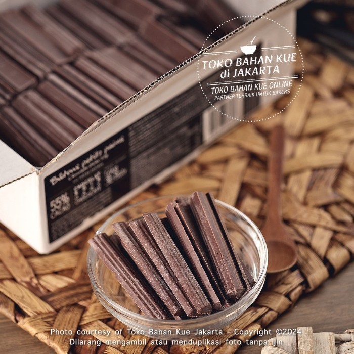 

BARANG TERLARIS !!! Valrhona Chocolate Baking Stick 100gr Dark Couverture 55% Batons Stick PACKING