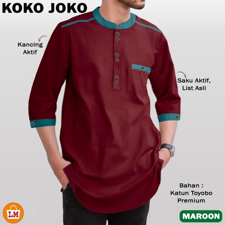 Baju Koko Dewasa Terbaru 2024 Atasan Cowok Rabbani Suami Idul Fitri Baju Muslim Laki2 Pakaian Lebara
