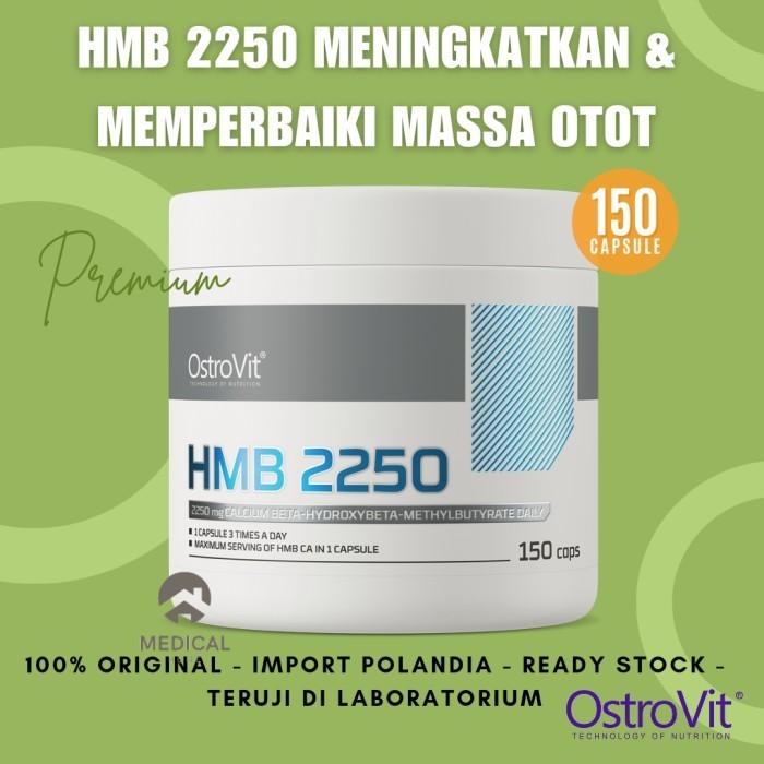 Ostrovit HMB 2250 150caps Meningkatkan Massa Otot Suplemen Gym Import
