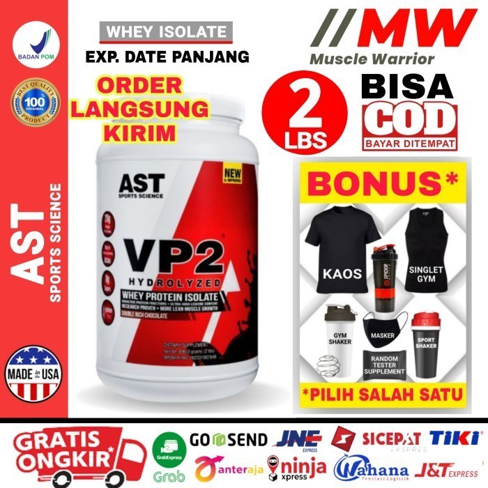 AST VP2 2 Lbs AST VP 2 2Lbs Whey Protein Isolate Suplemen Fitness BPOM