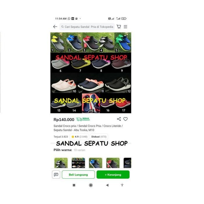 BISA COD - SANDAL CROCS PRIA / SENDAL CROCS PRIA / SEPATU SANDAL / CROCS LITERIDE