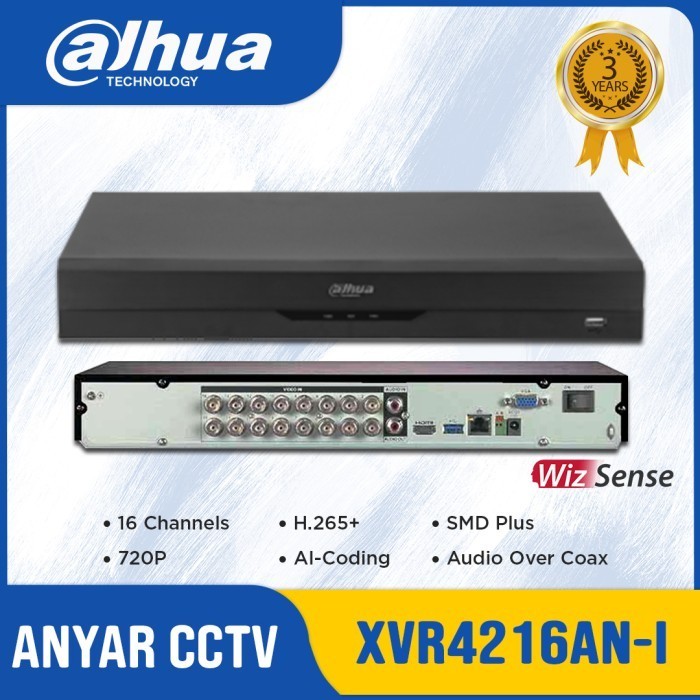 DAHUA XVR4216AN-I XVR4216AN I XVR DAHUA 16CHANNEL 2SLOT HARDDISK