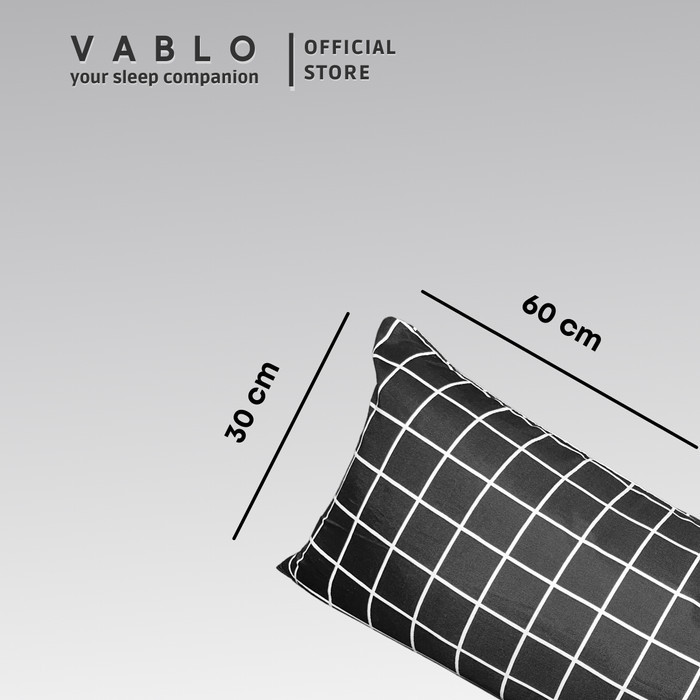 Vablo Bantal Lumbar Cushion Memory Foam Micro - Motif Hitam Ready