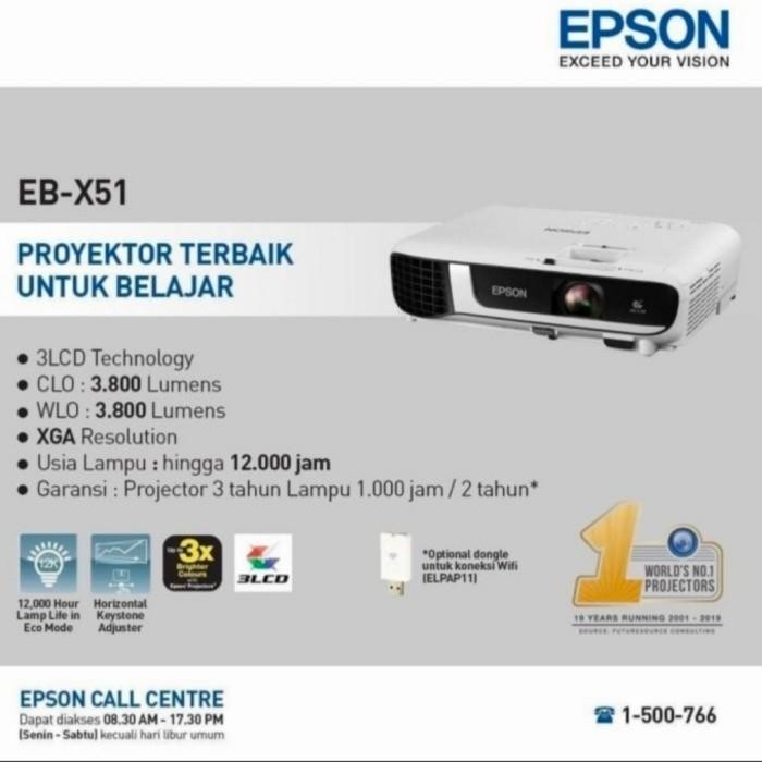 Projektor Epson Eb - X51 ( Pengganti Eb - X450 )