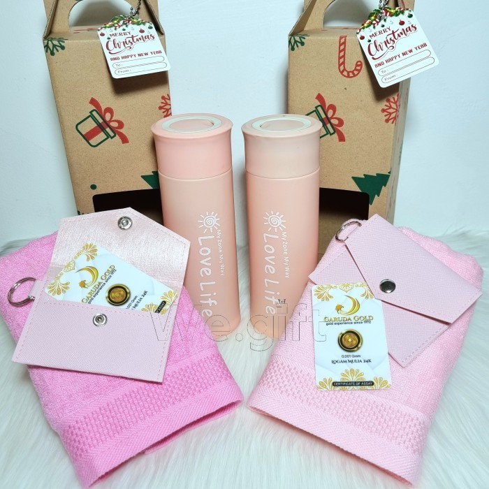 

Ready Hampers Natal/Thn Baru LM 0,001gr, Dompet Kartu, Handuk Katun, Tumbler