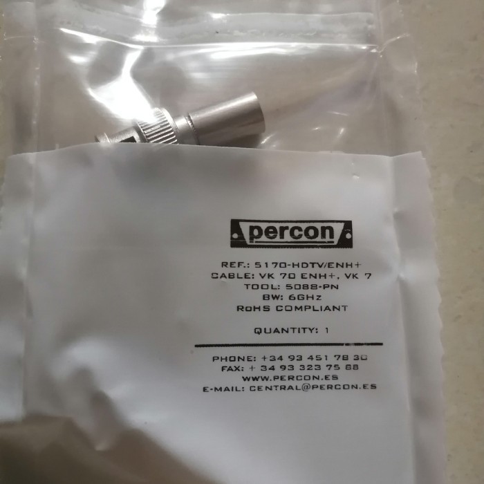 Connector Percon Vk-7 & Vk-70 Hdtv 4K Bnc