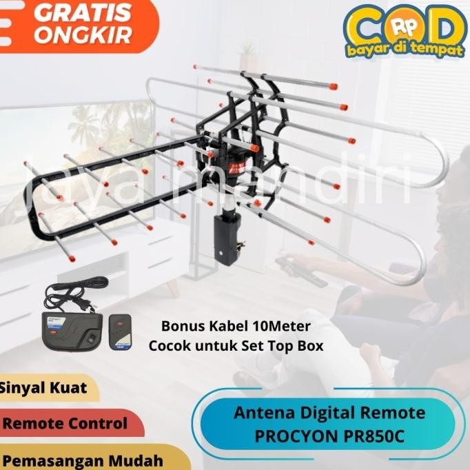 Antena Remot Digital TV Procyon PA850C bisa putar 360 derajat