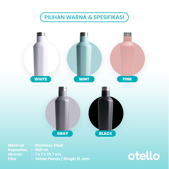 Otello Custom Tumbler Fitz Corkcicle Dupe Canteen Botol Num Grafir