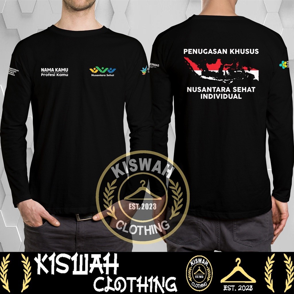 Kaos Tshirt Penugasan Khusus Nusantara Sehat Individual KKRI Germas Gratis Nama dan Profesi Kamu Len