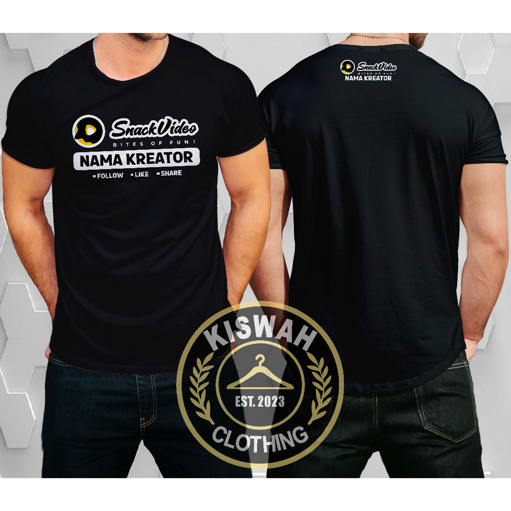 Kaos Tshirt Snack Video Gratis Nama Kreator Baju Distro