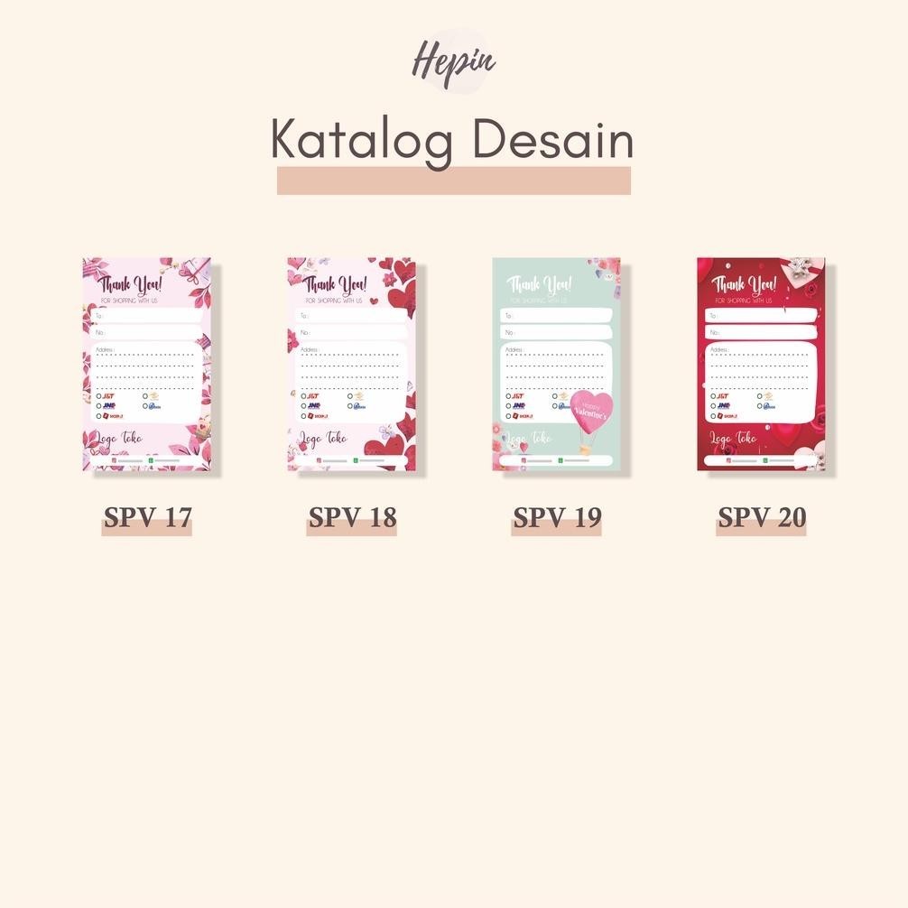 

stiker pengiriman/stiker label resi/custom design VALENTINE/murah