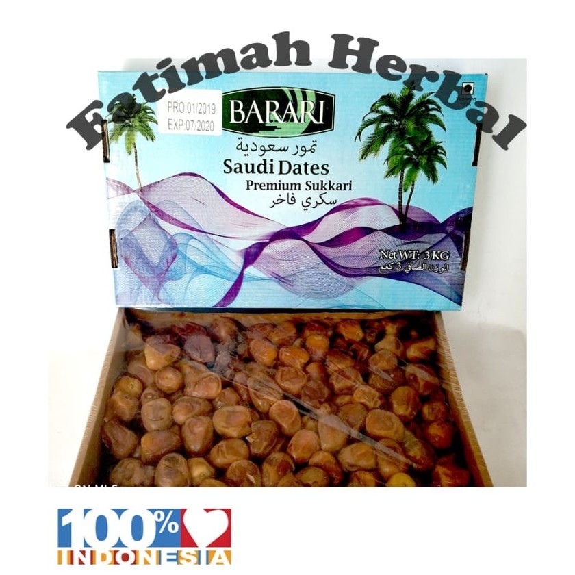 

Kurma - Kurma Ruthob Sukari Barari/Shukari/Sukkari/Kurma Raja Saudi/3 Kg