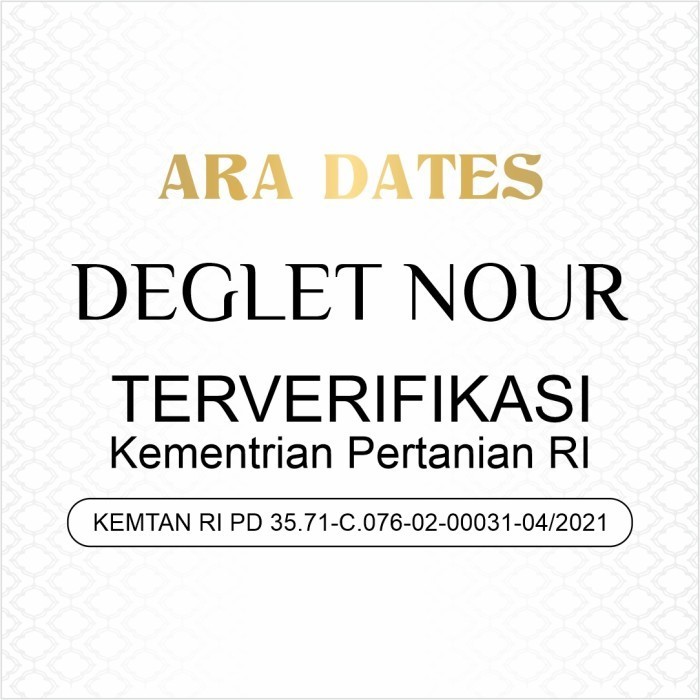 

Kurma - Kurma Tunisia Tangkai 5Kg Ara Dates Premium Kemtan Deglet Nour Asli