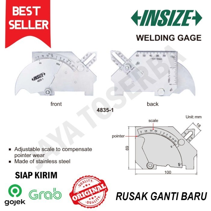 Terlaris Insize Welding Gage Atau Welding Gauge 4835-1 Promo Terbaru