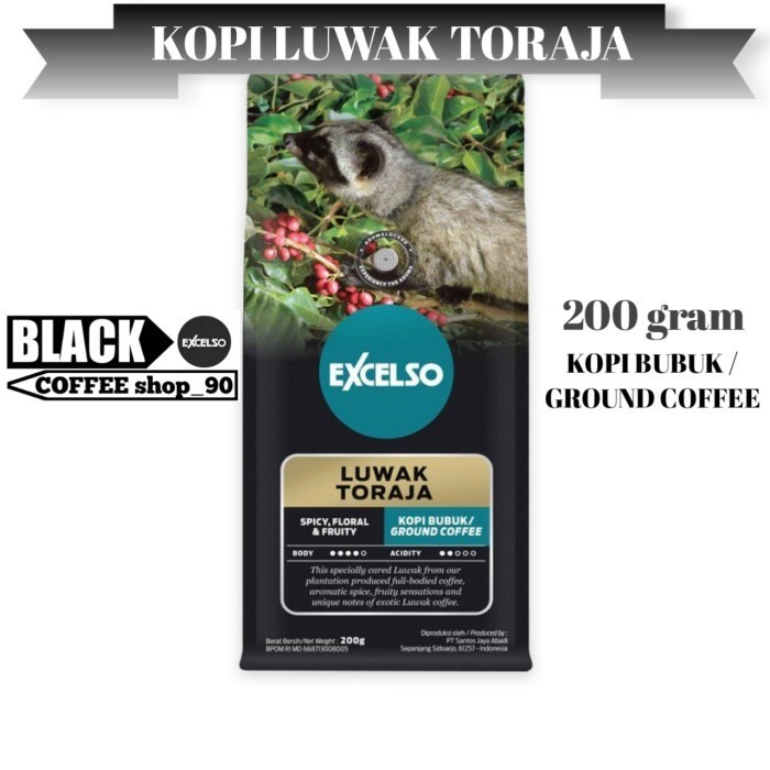 

Kopi Excelso Luwak Toraja 200 Gram (kopi bubuk/ground coffee)