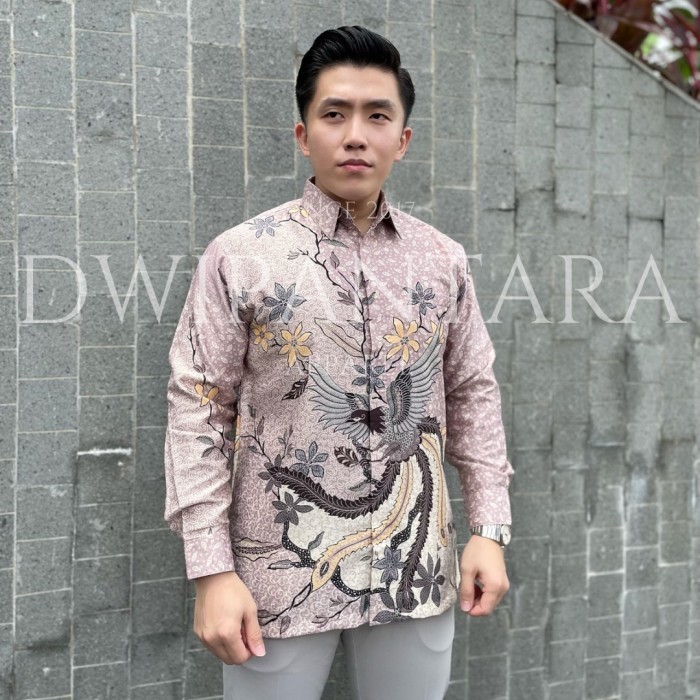 Terlaris Batik Arga Dusty Pink Baby Pink, Batik Pria Premium, Dobby Furing Promo Terbaru