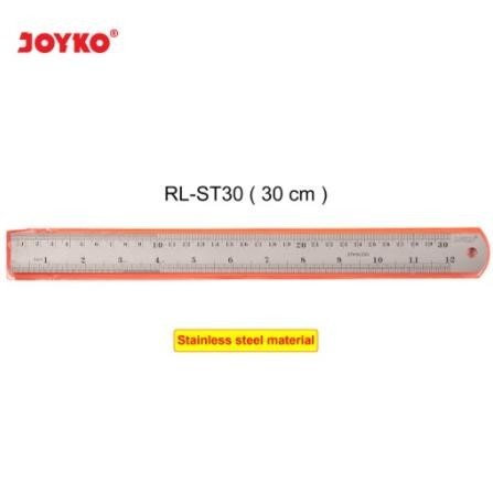 

PENGGARIS BESI JOYKO STAINLESS STEEL RULER 30 CM KUAT TIDAK BERKARAT GROSIR MURAH SEKOLAH 30CM ORI