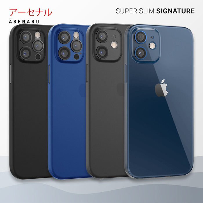 Asenaru iPhone 12 Mini/Pro/Max Case Super Slim Signature Casing