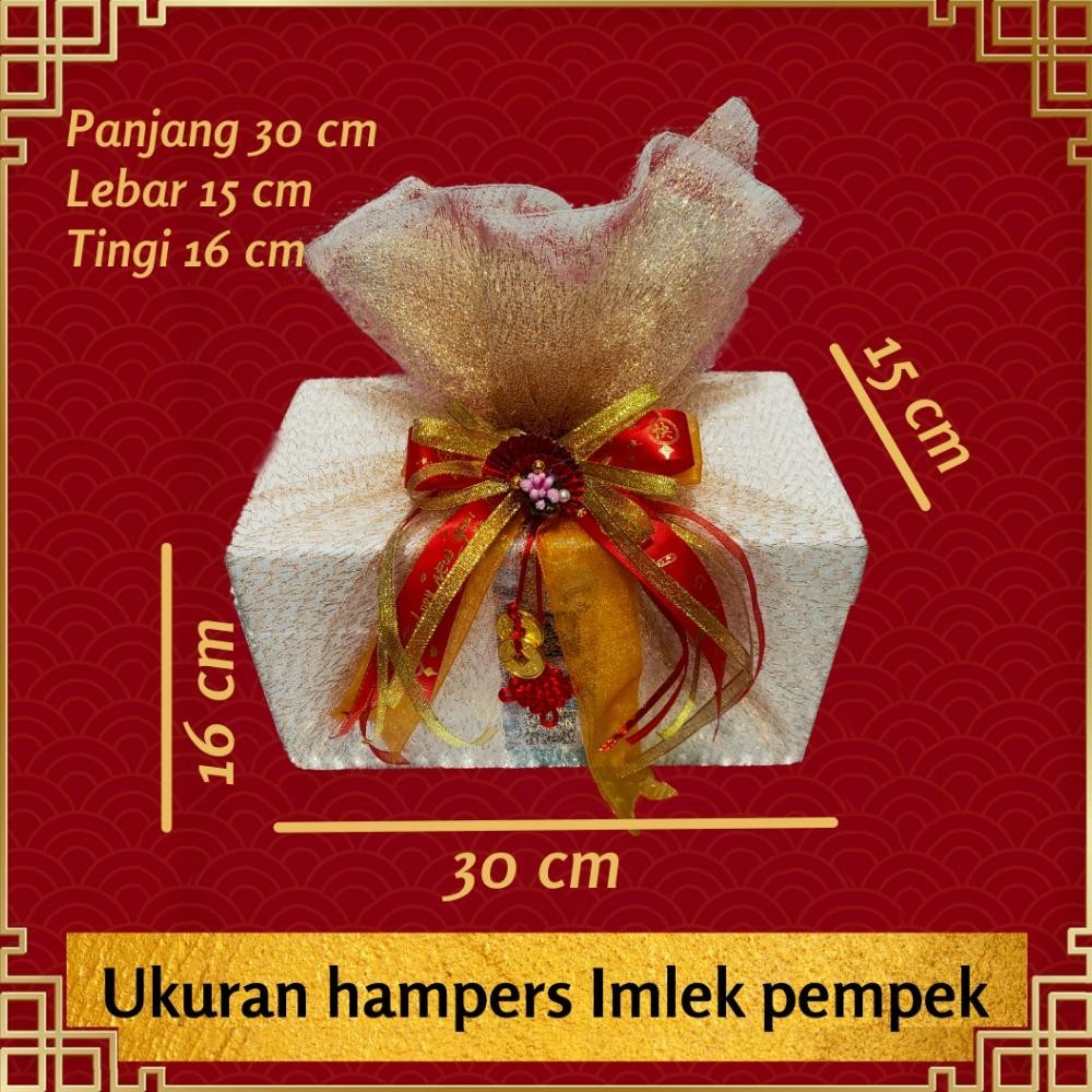 

AQW Hampers Imlek Sincia Chinese New Year parcel parsel hadiah bingkisan gift kado Makanan mpek empek Pempek SATRIA beku frozen isi 2 pack