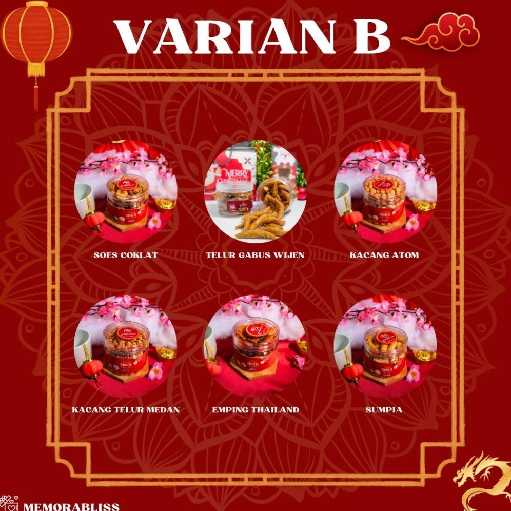 

AQW READY STOCK Premium Hampers Imlek CNY Gracious [Isi 3 toples] FREE HANGTAG, CARD & ANGPAO / Chinese New Year Hampers / Hampers Snack / Kue kering