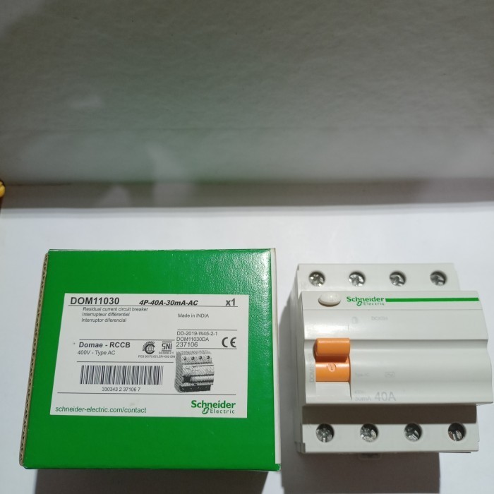 SCHNEIDER ELCB/RCCB DOMAE 4P 40A 30MA