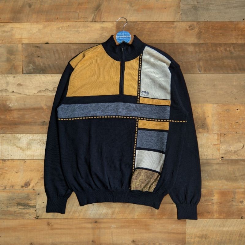 SWEATER RAJUT FILA KNITWEAR PRIA WANITA VINTAGE SWEATER SCOND