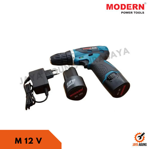 MODERN Bor Cordless Drill Tangan M-12 V / Bor Baterai Charger Cas M12V