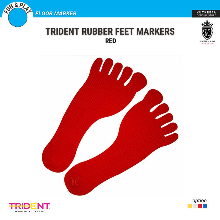 Trident Rubber Feet Markers – Red