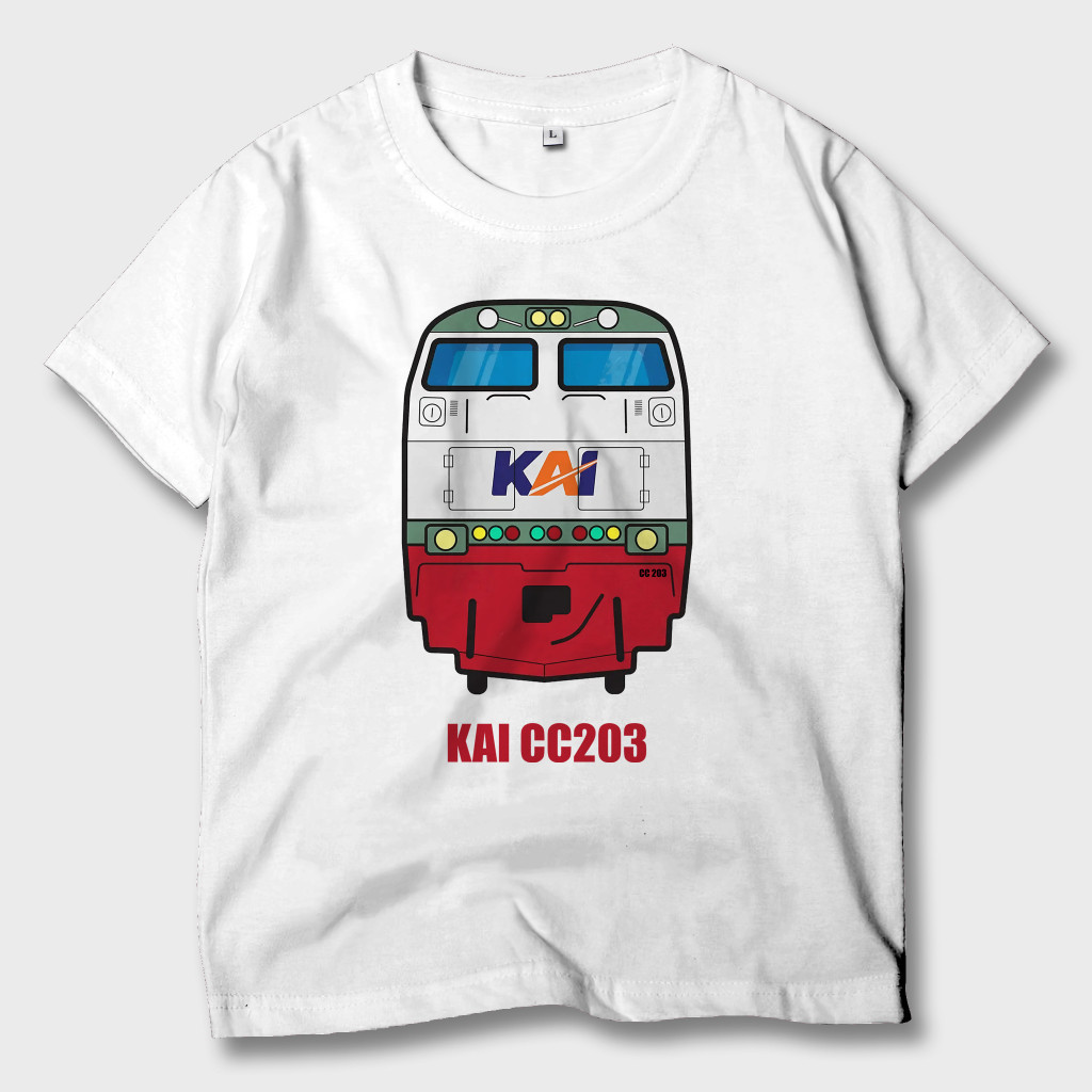 Baju Kaos Anak Gambar Motif Kereta Api Indonesia Kai Atasan Anak KAI-CC203