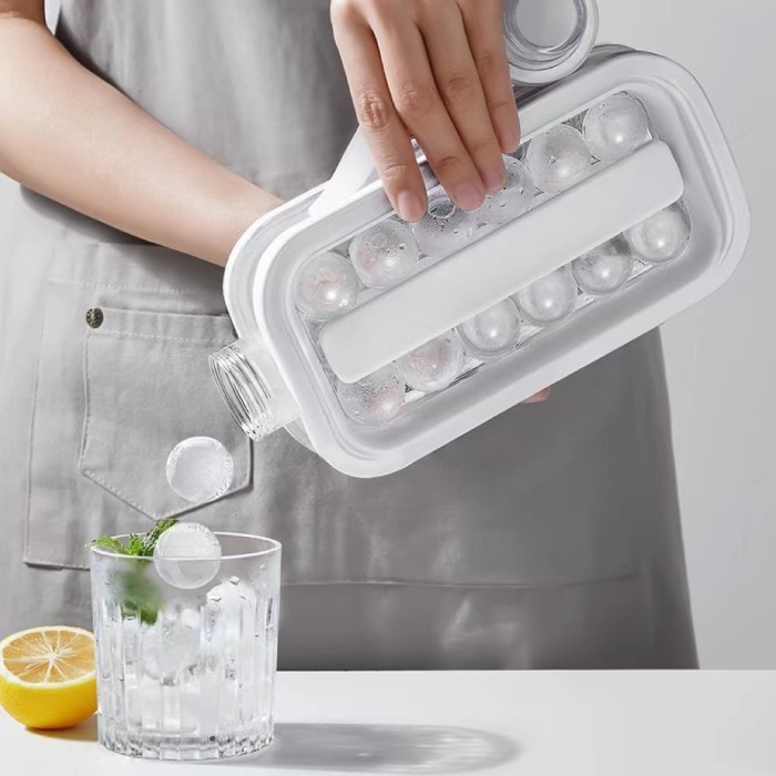 Barokah gamis Botol Cetakan Es Batu Bulat Bola Ice Ball Maker Tray Box