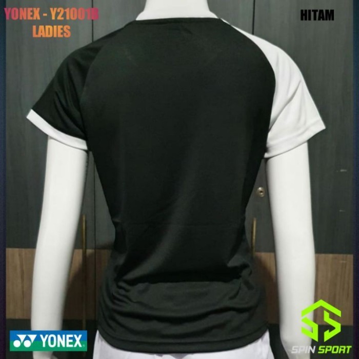[Y21001B Hitam] Baju Badminton Yonex Ladies Wanita Import Premium Kaos