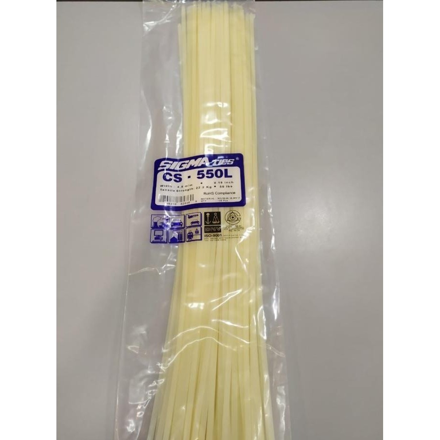 

Kabel Ties / Kabel Tis / Cable Tie Cs 550 L Putih / Cs550L 55 Cm Sigma Kualitas Premium