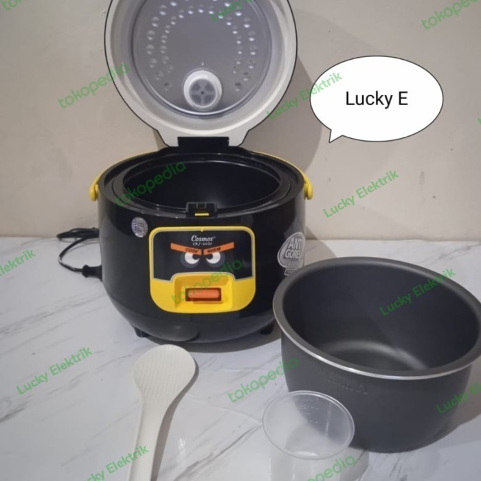 READY cosmos rice cooker mini 0.8 liter 3in 1 crj 6601 mcom kecil.hitam