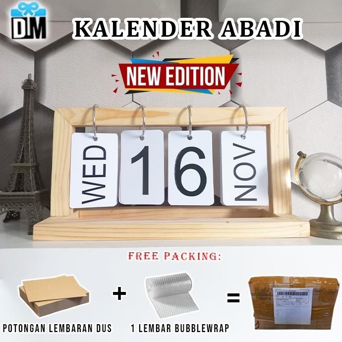 

Hemat Besar" Kalender Abadi New Edition Everlasting Calendar Kalender Kayu meja Unik Kalender 2023 2024 2025 Dekorasi Rumah Hampers Natal Tahun Baru Imlek Lebaran Souvenir Nikah#M ||