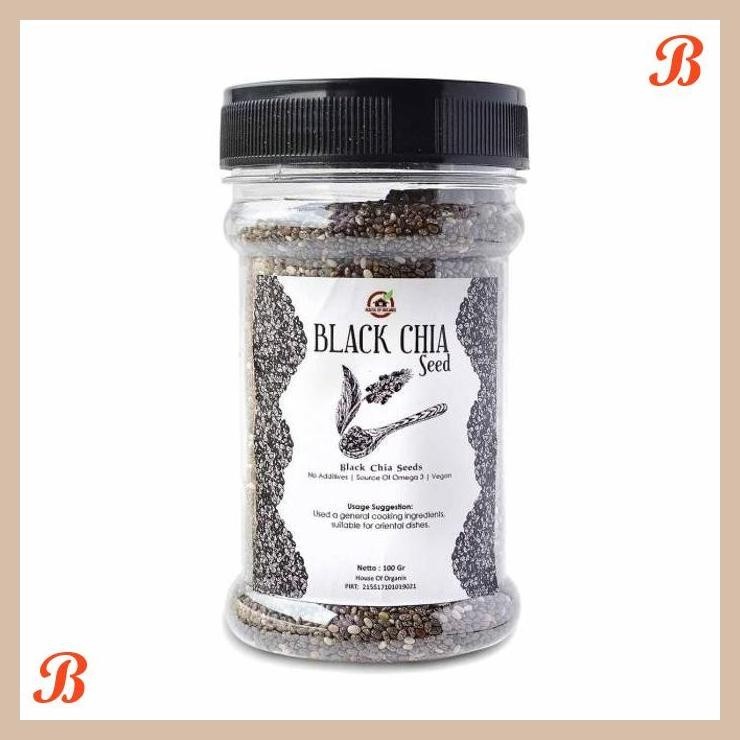 

| HOF | ORGANIC BLACK CHIA SEEDS ( BOTOL ) 100 GR