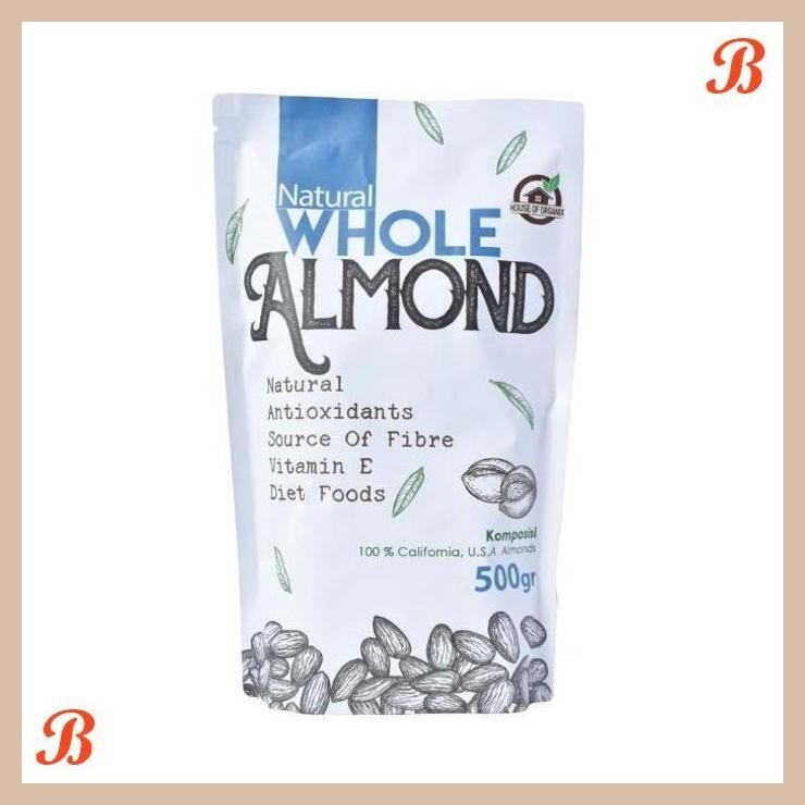 

| HOF | WS NATURAL WHOLE ALMOND ( KACANG ALMOND NATURAL ) 500 GR