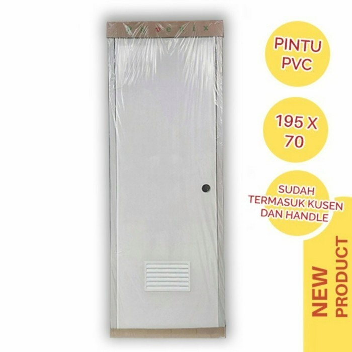 Terlaris Pintu Kamar Mandi Pvc 195 x 70 + Handle + Kusen / Pintu PVC