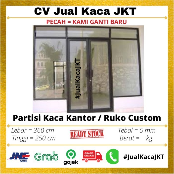 Terlaris Pintu Kaca Aluminium Kantor ( Partisi Kaca Ruangan Kantor )