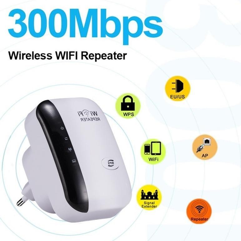 Terbaik Wifi Repeater 300Mbps Wireless Wifi Signal Range Extender 802.11N/B/G