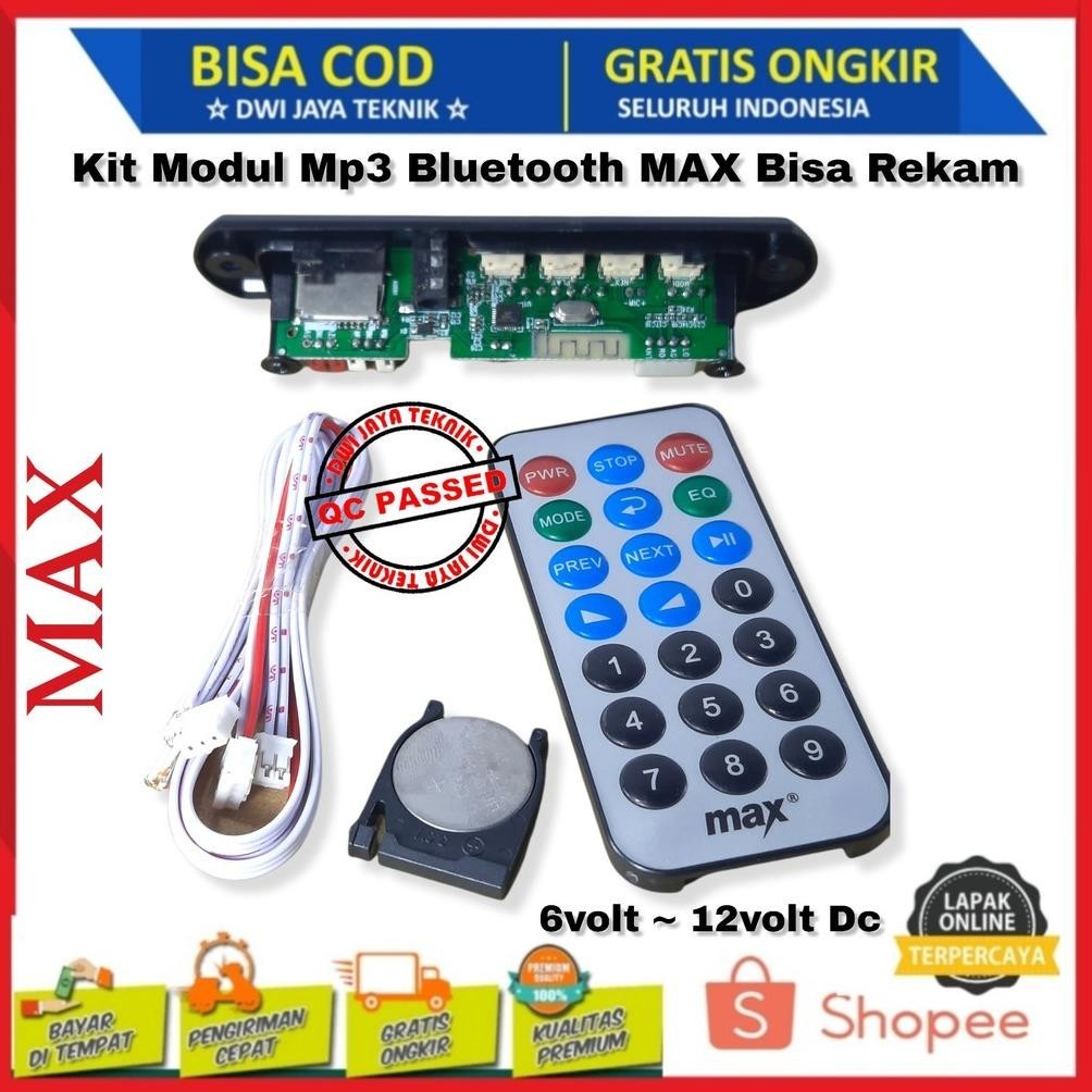 Terbaru Modul Mp3 Bluetooth Max + Record