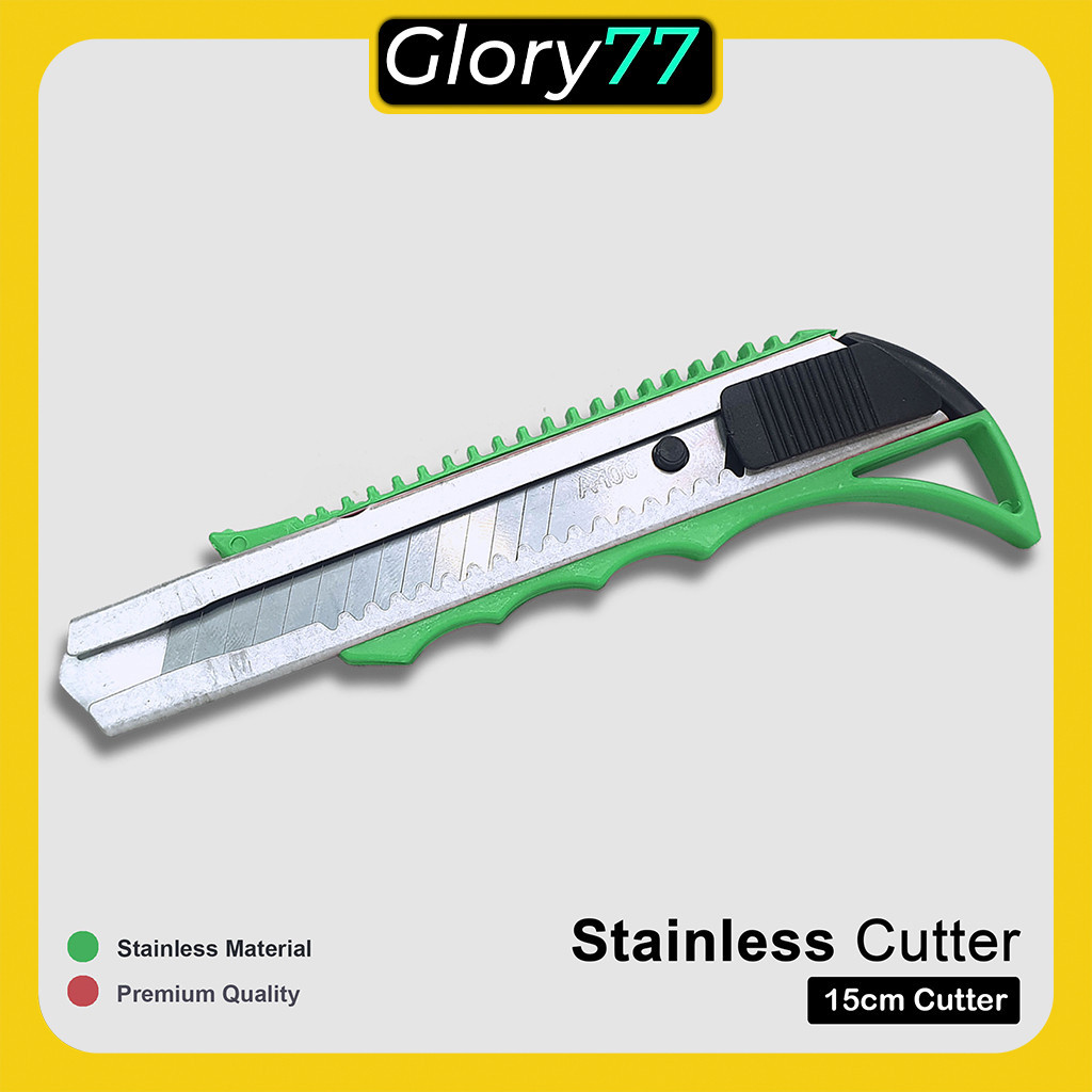 

Pisau Cutter Besar Stainless 15 cm Pisau Cutter Besar Pemotong Kertas GR822