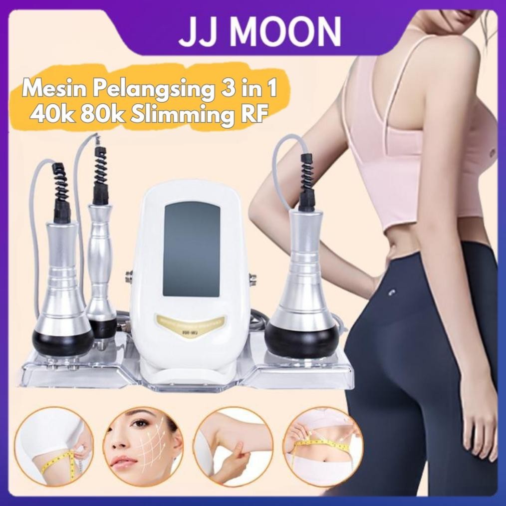 Murah JJMOON GARANSI 1 TAHUN 3 in 1 RF 40K 80K Slimming Machine Radio Frequency Ultrasound Pelangsin