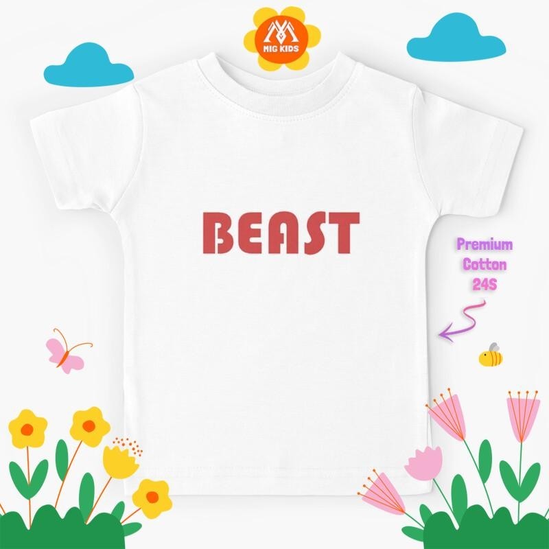 Baju Kaos Anak Logo beast,fanny beast Tiger beast 489